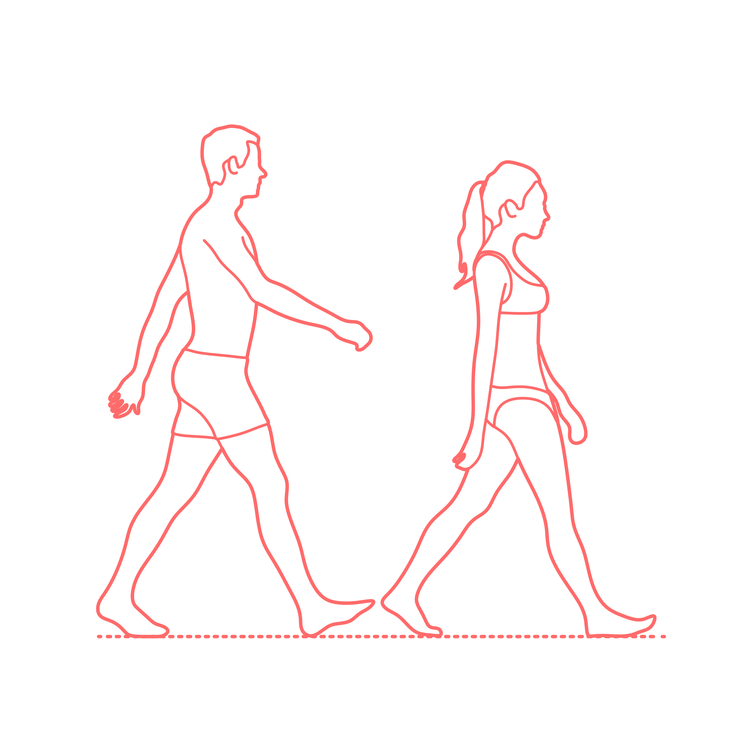 Humans Walking Stencil Svg Design File Free Vectors